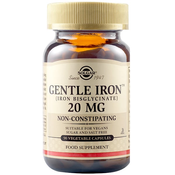 Solgar Gentle Iron 20mg, 90veg.caps Solgar Gentle Iron 20mg, 90veg.caps
